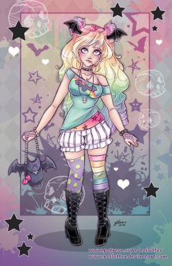 magicalkawaiiprincess:star vs the forces of evil | star as a pastel goth♡ [by no flutter]