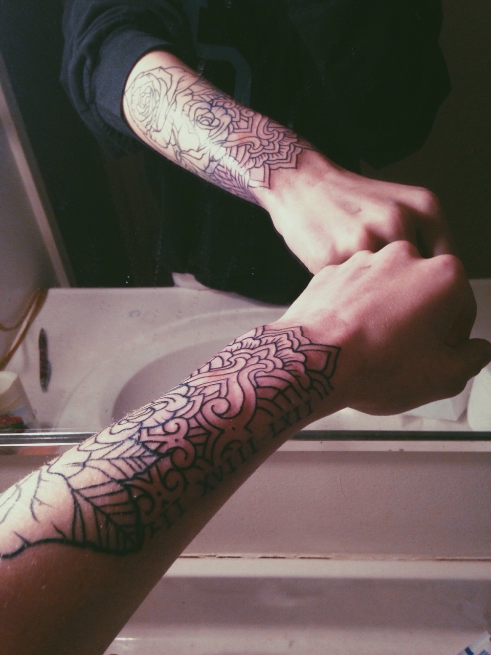 druginfluenced:  sleeve is coming along nicely