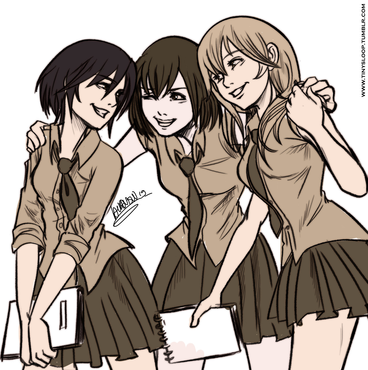 The Mattress — tinysloop: Xion, Kairi and Namine from Kingdom...