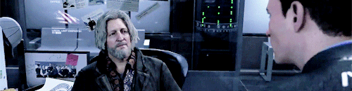 rosewaterhag:Hank smiling because of ConnorInspired by @buffyannepratt