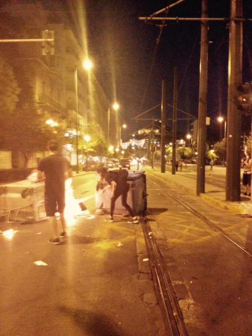 insurrectionnews:    ‪Athens‬, ‪Greece‬ 15.07.15: Fierce clashes break out in ‪‎Syntagma‬ square outside the Greek parliament between angry anti-austerity demonstrators & riot police as the fight-back against ‪the ‎Syriza‬-led