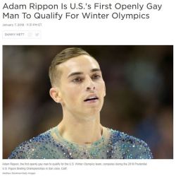 lots-of-regret:  I can’t believe Adam Rippon murdered every straight athlete and that homophobic reporter in a single interview