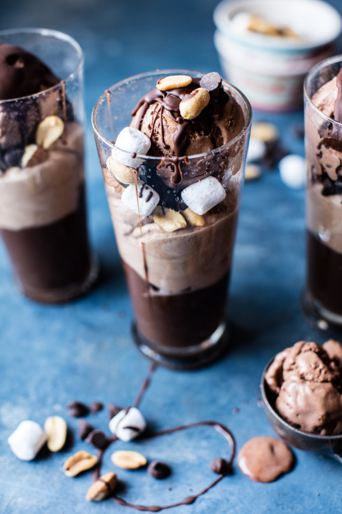 Porn sweetoothgirl:    Rocky Road Pudding Parfaits photos