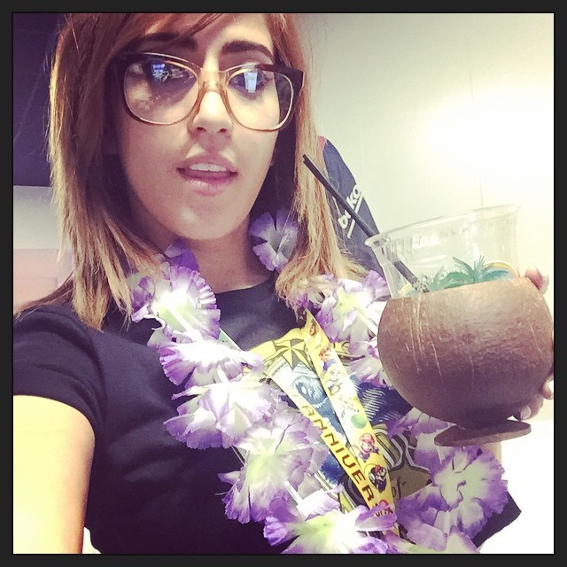 Ended my day at #E3 by getting lei&rsquo;d! #freecoconut #thanksEA (at Los Angeles