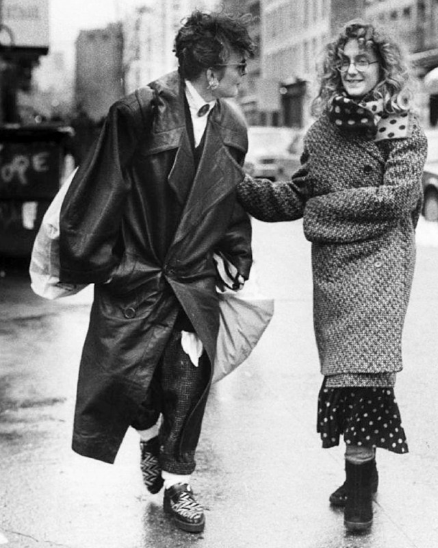Carol Kane and Diane Keaton photographed by Bill Cunningham in New York City, c. 1970s.