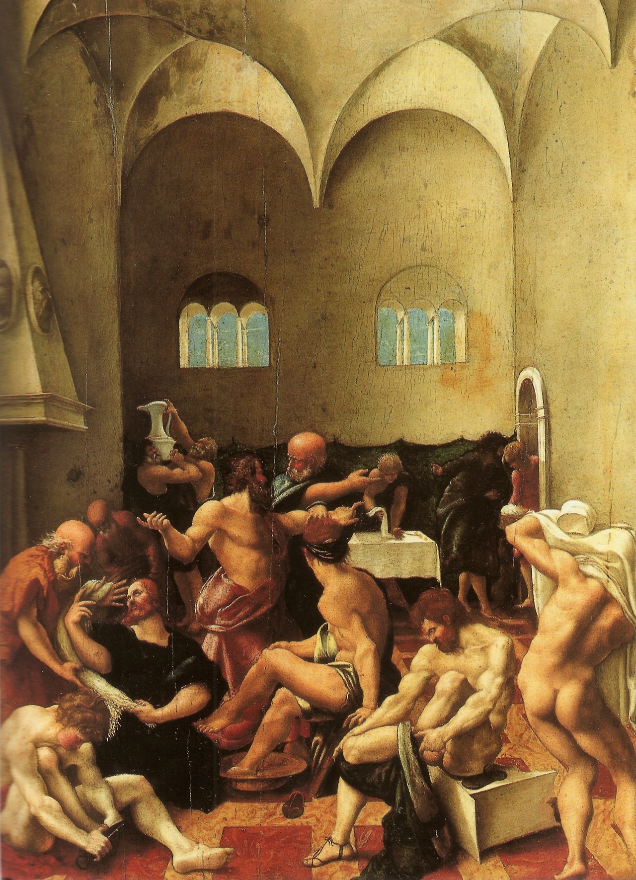 Girolamo del Pacchia - The Washing of the Feet. 1520