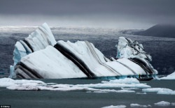 sixpenceee:  Striped Icebergs, AntarcticaThese