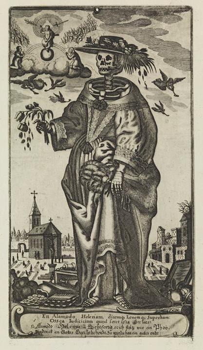 blackpaint20:  Gerhard Altzenbach &ldquo;Deathwoman” engraving ca.1650