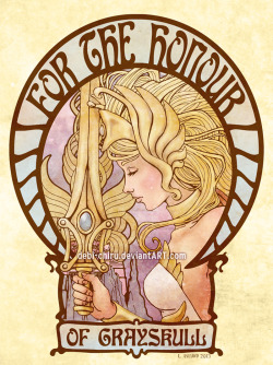 Badassgallery:  Art Nouveau She-Ra By ~Debi-Chiru