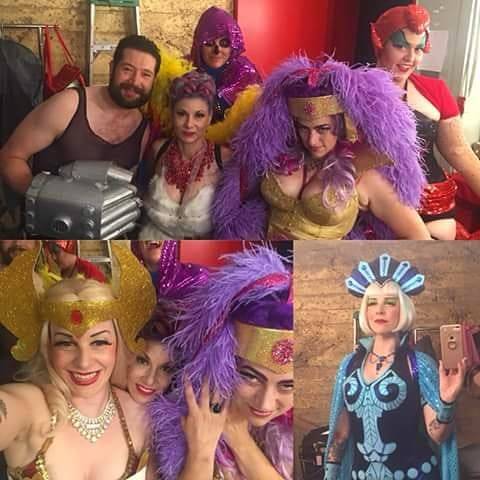 Backstage at last week&rsquo;s BURLESQUE MASTERS OF THE GALAXY at Fais Do Do in L.A.. We can&