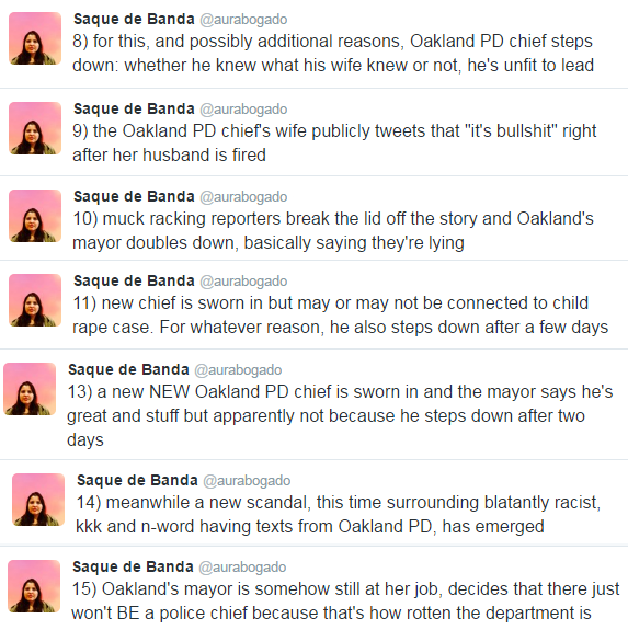 liberalsarecool:  thingstolovefor:    Oakland PD under Civilian Control after scandals: