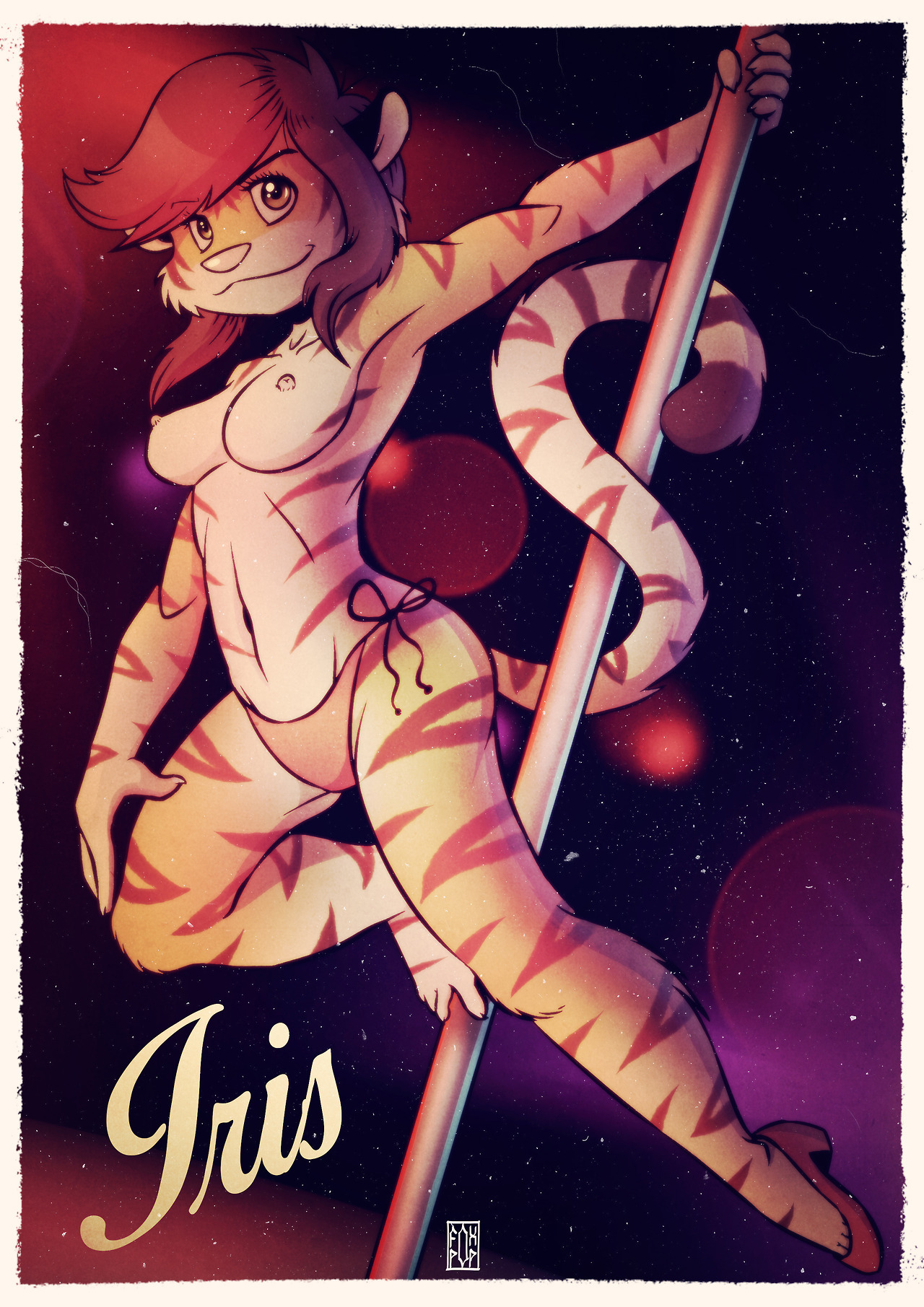 fox-pop:  Commission for mora, who asked meto draw her beautiful tigress, Iris! :D