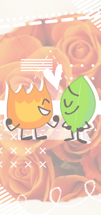 firey x leafy (bfdi) pastel wallpapers (720 x 1520) for anon!