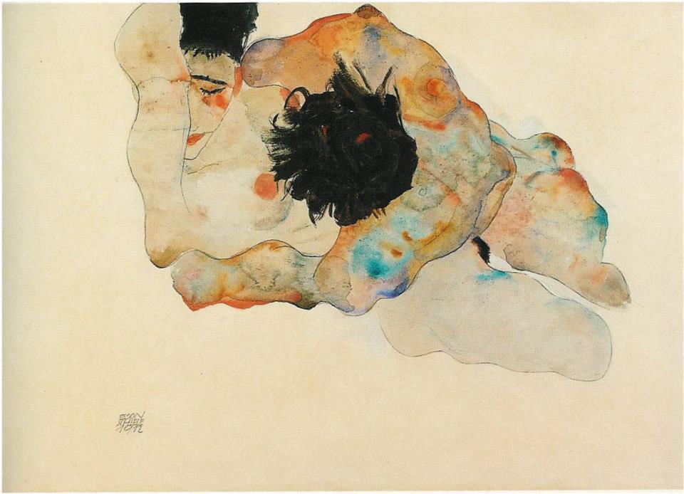 cookiedrug:  Egon Schiele - Abbraccio  1912