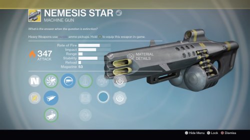 Nemesis StarMachine GunMore information on this gun