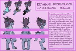 Updated My Old Character/Reference Sheet Of Kovanni. She Has Changed A Lot Since