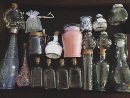 witch-bitch-coven: Update of every jar/bottle I have, used and unused.