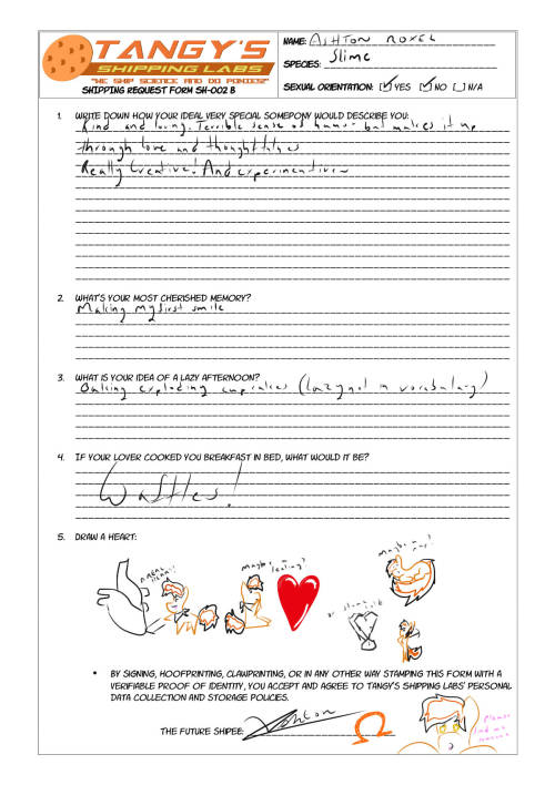 askthecookies:  days-in-the-life-of-ash  Here you go!  Thank you! I’ll have Dottie run it through the system ASAP!  Aww! x3