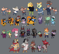 pumpkinpiart: Animal Bros? Venture Crossing? I don’t know what to call this so HERE have this assortment of 30 (technically 27 not counting the different outfits/ages for some characters…) Venture Bros characters as Animal Crossing furries.