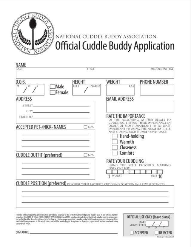 elleblack017:Taking Cuddle Buddy applications