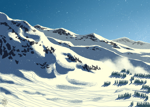 annabron:all the snowy landscapes you could want! in my shop :D now to go and draw more….