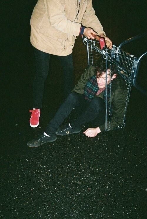 remus lupin and peter pettigrew having some fun, for once. -taken by sirius black and james potter, 