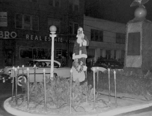 Small Town Christmas Display. 1955.