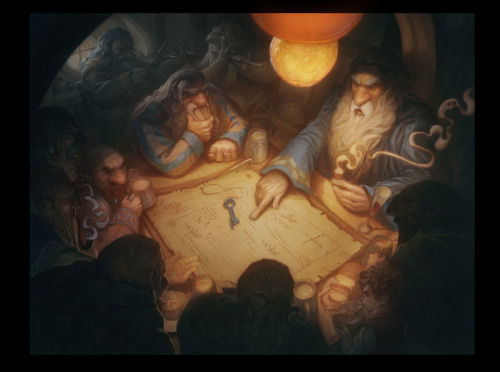 dduane:  juliedillon:  tediosis:  The Hobbit series by Justin Gerard  Can I just say how much I love