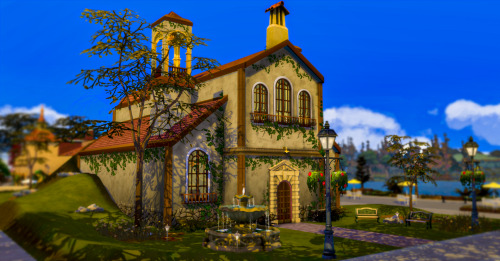 Soo, I made a Catholic Church for my mexican sims, I love colonial style Church CC stuff is from Pan