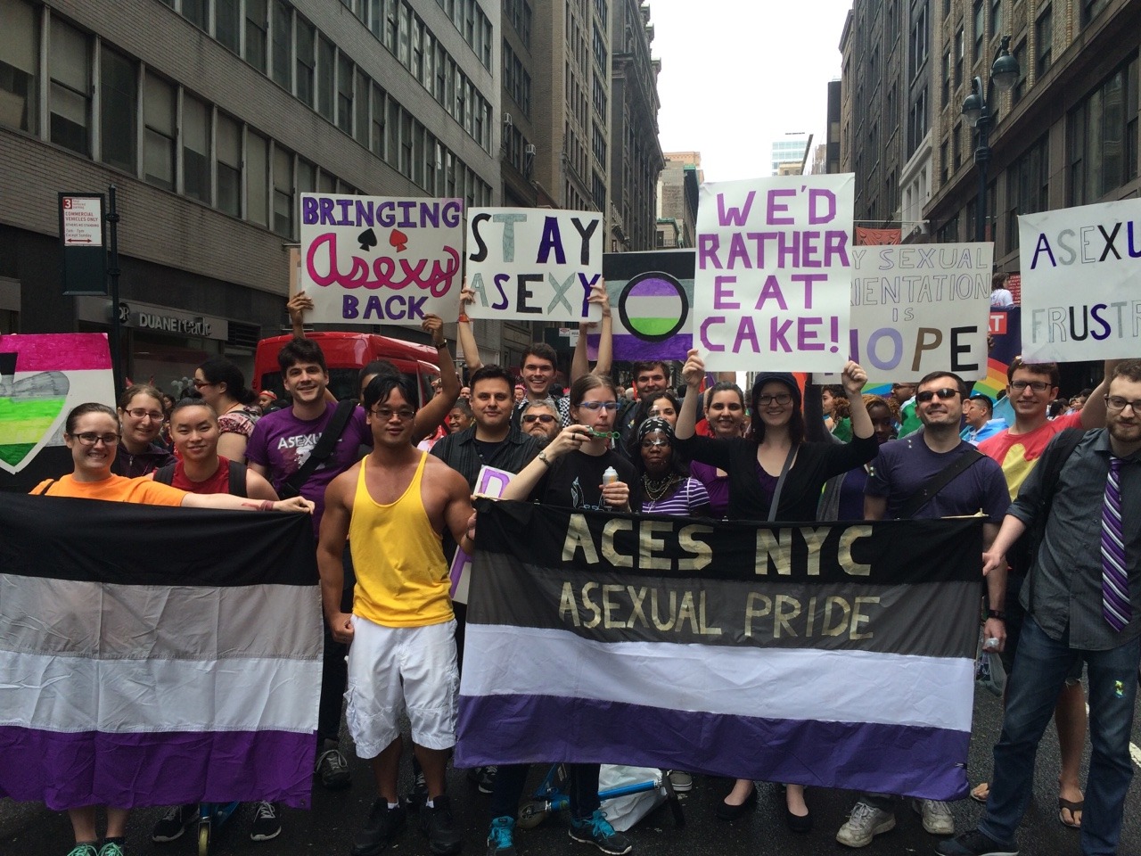 nikk-elli:  asexuallalligator:  wildasexuals:  NYC is ready to march!  Looking good!