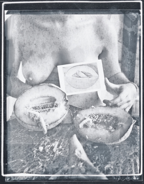 thecatalleya: fragrantblossoms:  Francesca Woodman.  Three kinds of melon in four kinds of ligh