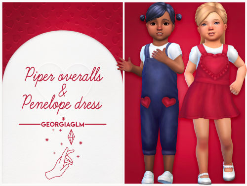 Piper overalls & Penelope dress - by Georgiaglm ❤️Happy love day! I decided to make two outfits 