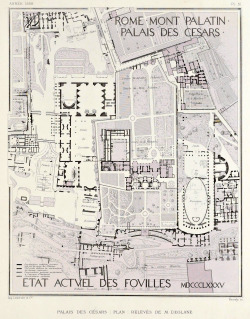 archimaps:  Plan of the ruins of the Imperial Palace on the Palatine Hill, Rome