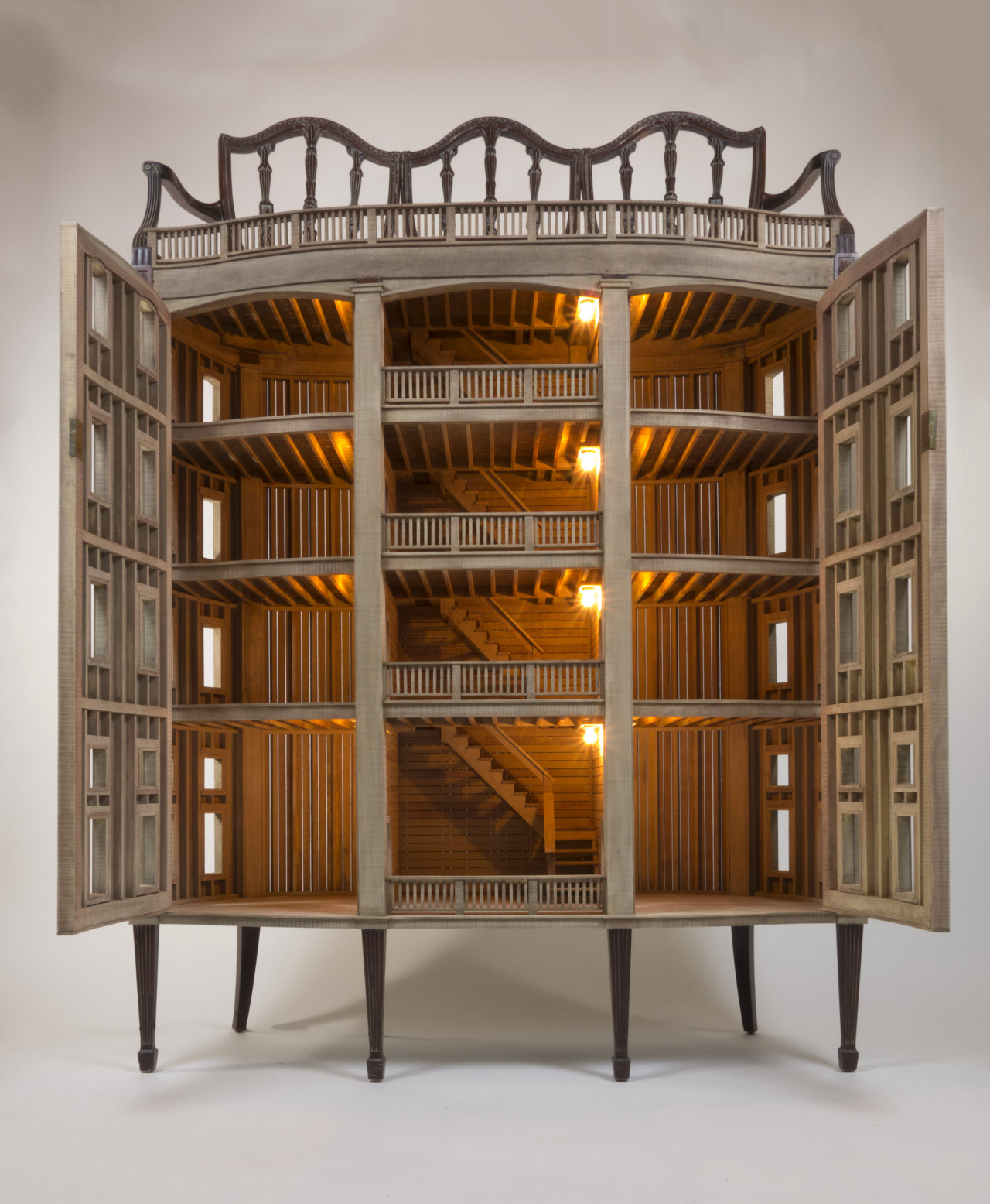itscolossal:  Found Domestic Furniture Transformed Into Raw Architectural Models