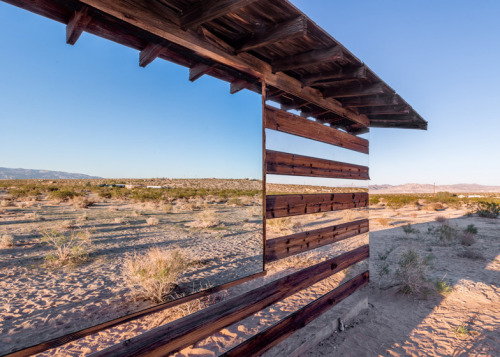 dazzfeed:dezeen:Lucid Stead installation by Phillip K Smith III makes a desert cabin appear transparent » yes