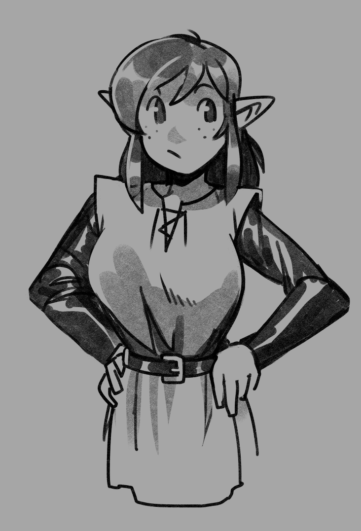 brellom: Sketches from this year that were not shared; Female Link. Trilogy! Just