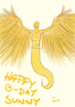 the-lunar-warrior:  Happy birthday Sunny!So, it’s Davesprite for ya!You’re amazing artist and one of the nicest persons I’ve met on tumblr (on, in, i don’t know how english works) Your drawings are awesome, and your style is beautiful!Happy birthday