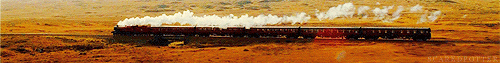 scaredpotter:  hp + hogwarts express » asked by maybemalfoy 