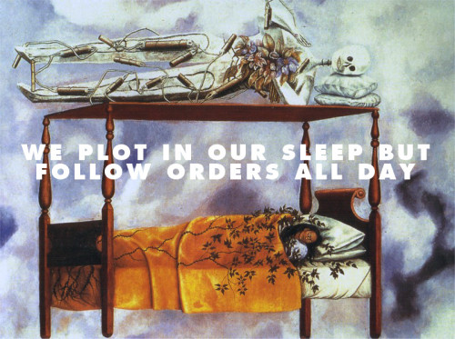 where no eagles fly, julian casablancas (2014) / the dream (the bed), frida kahlo (1940)