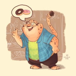 shirubear:  risago:  Clawhauser with glasses