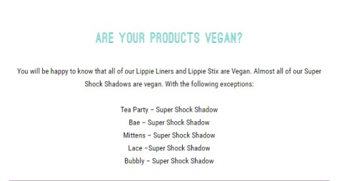 bitterbitchclubpresident:  toniangelougiovannihughes:  soypanda:  veganmakeup:  Colourpop Lippie Stix are like ŭ each and I need them all.Obviously not an all vegan company, but I’m glad they have it answered in their FAQ. If you have any reviews or