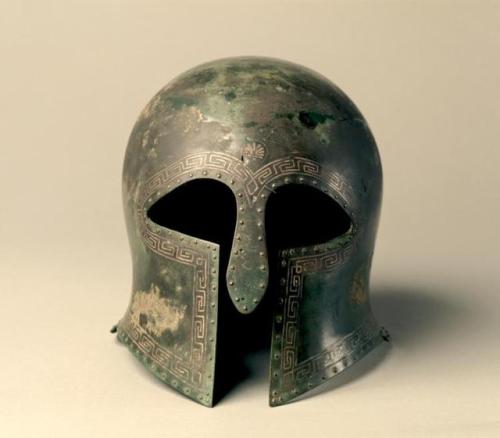 peashooter85:Corinthian helmet, Greece, 5th century ADfrom The Cleveland Museum of Art