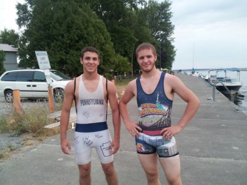 lycladuk:  strappedown:  Inexplicably, wrestling singlets became a popular trend in the spring of 2014. Guys across the country started turning to the ease of a single, stretch-to-fit garment that was appropriate for any type of activity.  Wonder who