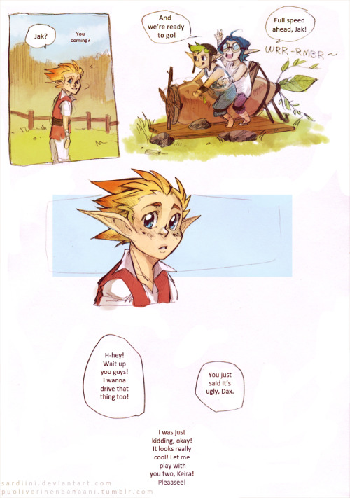 puoliverinenbanaani:  Something I came up with after drawing little kiddos of Sandover Village. UGH IDK. THERE, HAVE IT. 