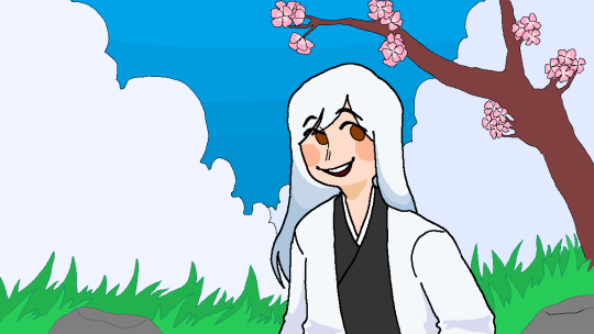 inkyrous:mspaint doodle of ukitakei cant draw trees lol