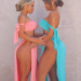 Leaning back, she crawled up a little; I pulled up her skirt and saw her wet thong.