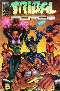 superheroesincolor:   Tribal Force, the First Comic to Feature a Team of Native American Superheroes Tribal Force is the first all Native super hero comic book in the history of the United States. Originally released in 1996 Tribal Force was written by