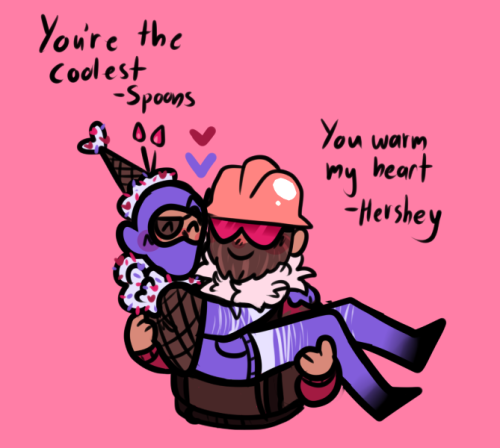 bionicboxes: various OC valentine card-type doodles 