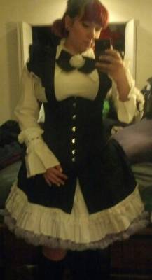 acidkittiegoddess:  Lolita maid cosplay I did ;)♥♥♥ Need to do a sexier one. ♥♥♥