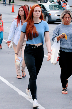 jonrsnow:  Sophie Turner out and about in  Montreal (06/29/2015) 